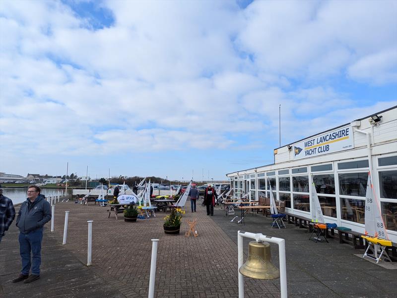 IOM Ranking 1 & 2 at West Lancs - The clubhouse with plenty of space for boat rigging - photo © A Tickle