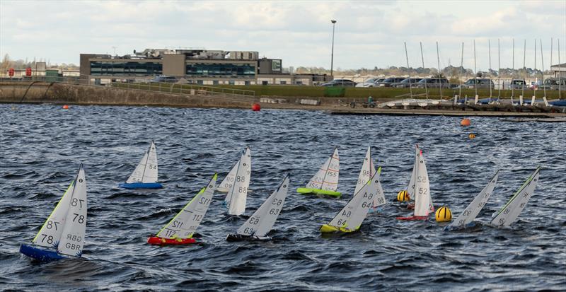 2026 IOM UK Nationals at Datchet - Rounding the leeward gate, which way is better photo copyright Evergreen Video Productions taken at Datchet Water Sailing Club and featuring the One Metre class