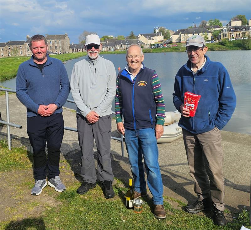 2026 MYA Scottish District Wooden Hull IOM Championship photo copyright Gordon Allison taken at Greenock Model Yacht and Power Boat Club and featuring the One Metre class
