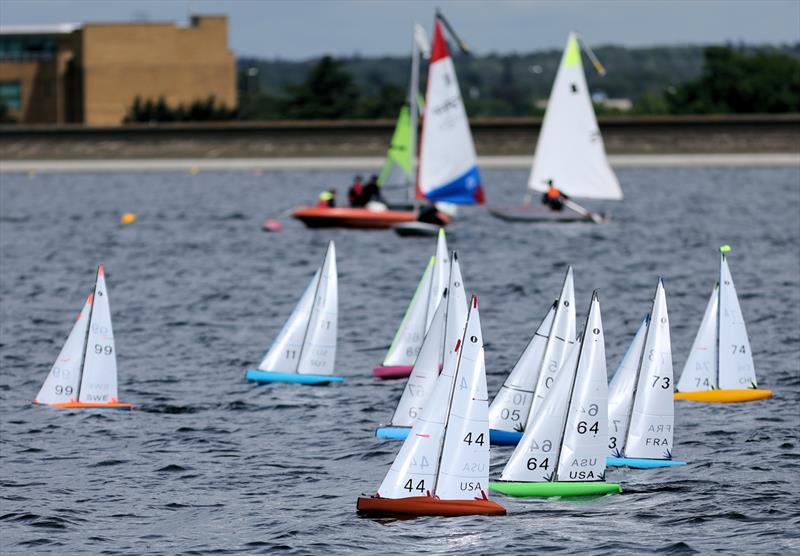 2026 IOM Worlds at Datchet Water Day 1 - Heat B with USA 44 in the foreground and Toppers in the background - photo © Mark Jardine
