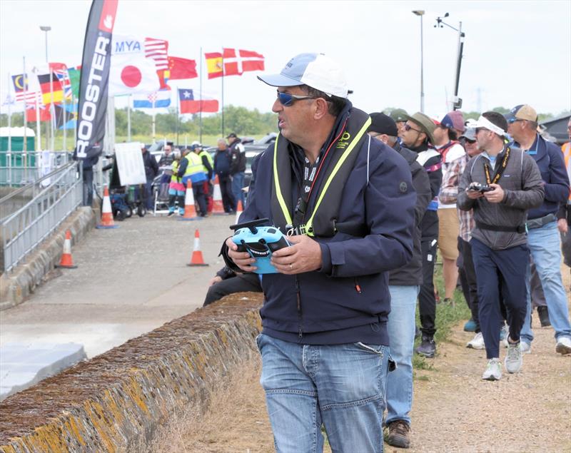 2026 IOM Worlds at Datchet Water Day 1 - Skippers walk the wall as they sail upwind - photo © Mark Jardine