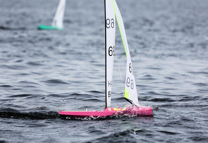 2026 IOM Worlds at Datchet Water Day 4 - BAH 69 downwind photo copyright Mark Jardine taken at Datchet Water Sailing Club and featuring the One Metre class
