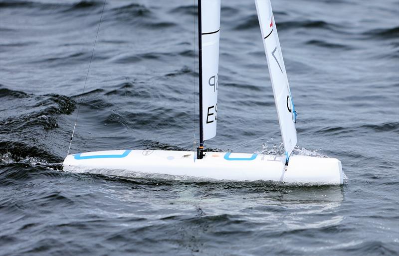 2026 IOM Worlds at Datchet Water Day 4 - ESP 97 downwind photo copyright Mark Jardine taken at Datchet Water Sailing Club and featuring the One Metre class