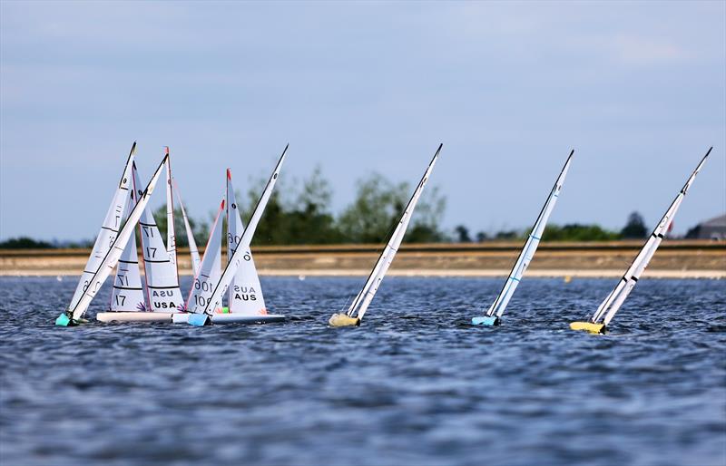 2026 IOM Worlds at Datchet Water Day 4 - Soon after a start photo copyright Mark Jardine taken at Datchet Water Sailing Club and featuring the One Metre class