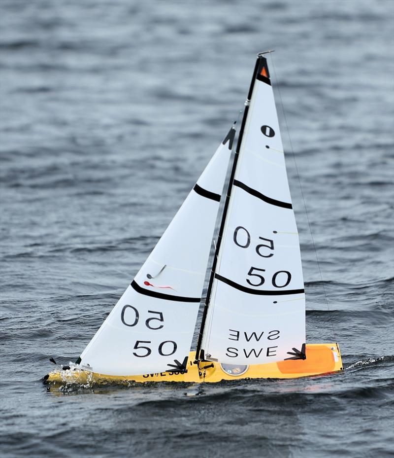 2026 IOM Worlds at Datchet Water Day 4 - SWE 50 photo copyright Mark Jardine taken at Datchet Water Sailing Club and featuring the One Metre class