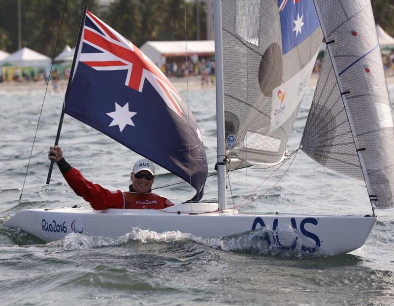 Silver for Bugg (AUS) at the Rio 2016 Paralympic Sailing Competition photo copyright Richard Langdon / Ocean Images taken at  and featuring the 2.4m class