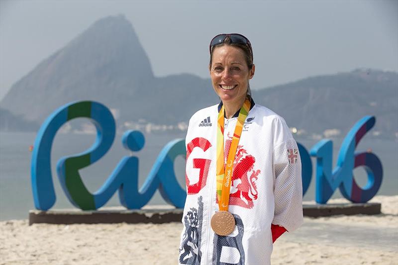 Helena Lucas wins the bronze medal at the Rio 2016 Paralympic Games photo copyright Richard Langdon / British Sailing Team taken at  and featuring the 2.4m class