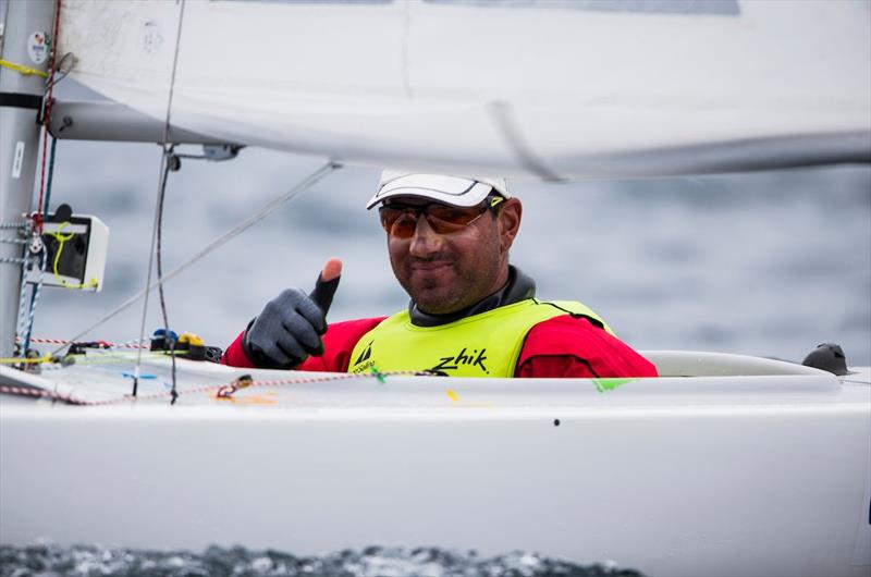 Damien Seguin in the 2.4m (Norlin) on day 3 of World Cup Hyères - photo © Pedro Martinez / Sailing Energy