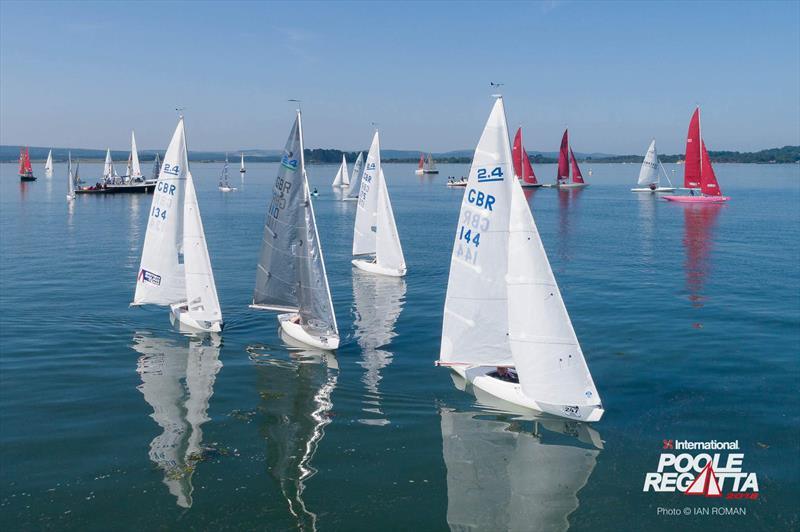 2.4mRs in the harbour during the International Paint Poole Regatta 2018 photo copyright Ian Roman / International Paint Poole Regatta taken at  and featuring the 2.4m class