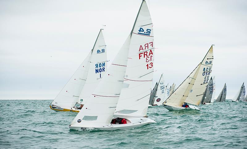 Damien Seguin (FRA) comes off the start line - 2.4mtr - Day 3 - Para Sailing World Championship, Sheboygan, Wisconsin, USA photo copyright Cate Brown taken at Sheboygan Yacht Club and featuring the 2.4m class