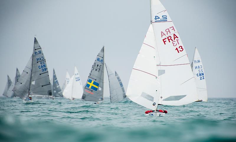 Damien Seguin (FRA)- 2.4mtr - Day 3 - Para Sailing World Championship, Sheboygan, Wisconsin, USA.  - photo © Cate Brown