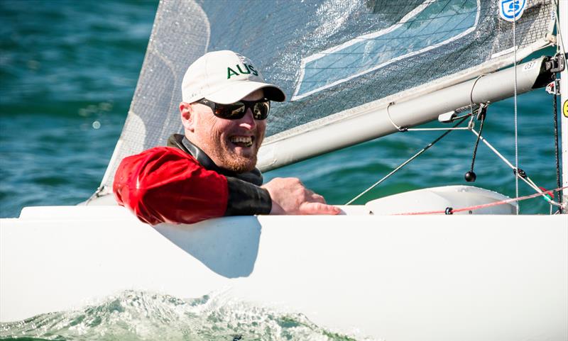 Matt Bugg (AUS) is all smiles after his Gold Medal win in the 2.4mtr Norlin OD - Final Day - Para Sailing World Championship, Sheboygan, Wisconsin, USA photo copyright Cate Brown taken at  and featuring the 2.4m class