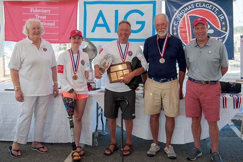 Clagett 2.4mR class winners L-R Judy Clagett McLennan, Siobhan MacDonald, Peter Eager, Ted Green, Bill Leffingwell - 17th C. Thomas Clagett, Jr. Memorial Clinic and Regatta 2019 photo copyright Ro Fernandez taken at  and featuring the 2.4m class