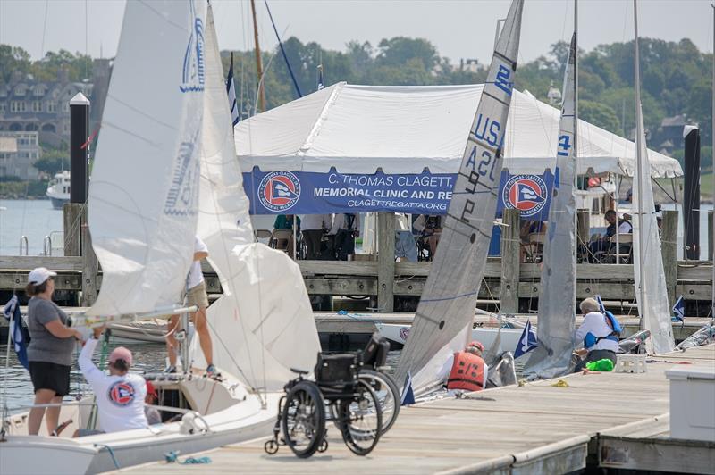 Dockside preparations at the Clagett Regatta and U.S. Para Sailing Championships photo copyright Clagett Regatta - Andes Visual taken at  and featuring the 2.4m class