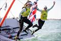 Emily Mueller and Florence Brellisford win the 29er class at the Youth Sailing World Championships presented by Hempel © British Youth Sailing