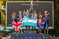 Seb Menzies (right) and George Lee Rush  (second from right) - (NZL) - Boys 29er - Allianz Youth World Sailing Championships - Day 5 - The Hague - July 2022 © Sailing Energy / World Sailing