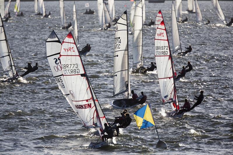 Bloody Mary 2014 photo copyright Alex Irwin / www.sportography.tv taken at Queen Mary Sailing Club and featuring the 29er class