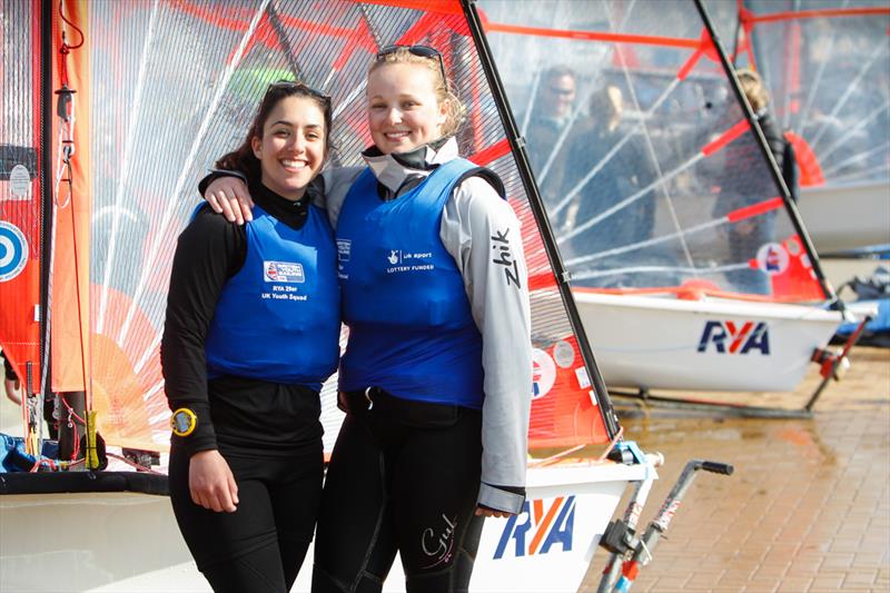 Mimi El-Khazindar and Emma Loveridge at the RYA Youth Nationals - photo © Paul Wyeth / RYA