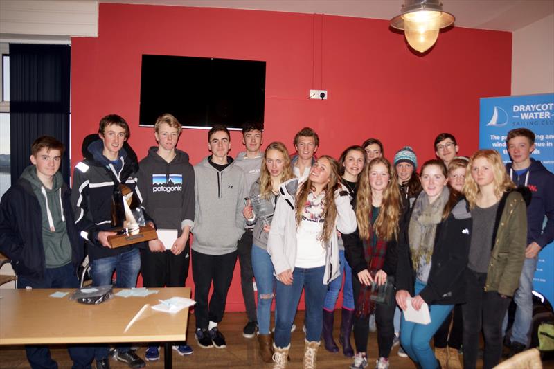 29er Noble Marine Winter Championships 2016 prize giving photo copyright Paul Hammett taken at Draycote Water Sailing Club and featuring the 29er class