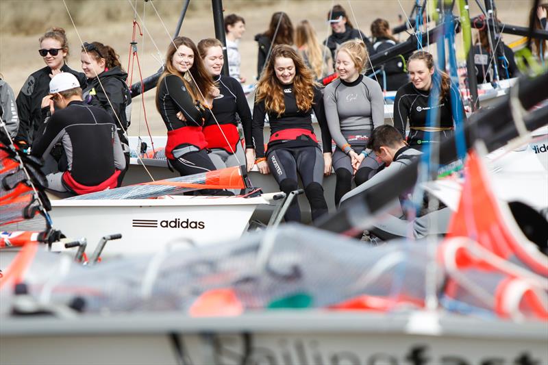 RYA Youth National Championships day 1 photo copyright Paul Wyeth / RYA taken at Plas Heli Welsh National Sailing Academy and featuring the 29er class