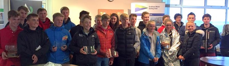 Ovington Inlands and Harken Grand Prix round 4 prize winners photo copyright Andre Ozanne taken at Grafham Water Sailing Club and featuring the 29er class