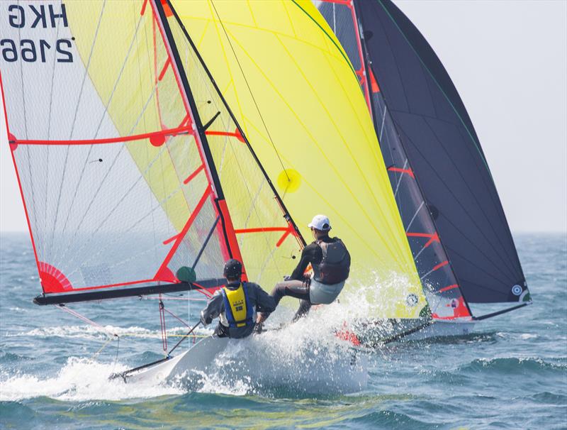 29ers at Hong Kong Raceweek photo copyright Guy Nowell taken at Royal Hong Kong Yacht Club and featuring the 29er class