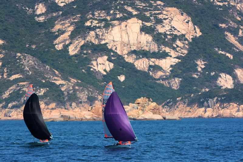 29ers at Hong Kong Race Week sailing the race track of the 2018 Zhik 29er World Championship 2018 photo copyright Naomi Rebecca taken at Royal Hong Kong Yacht Club and featuring the 29er class