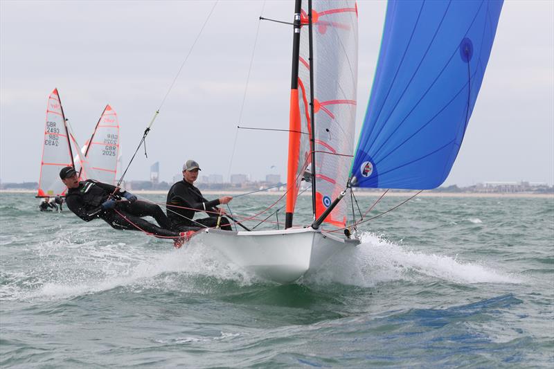 Max Clapp and Ross Banham win Harken 29er Grand Prix Round 8 at Hayling Island photo copyright Peter Newton taken at Hayling Island Sailing Club and featuring the 29er class