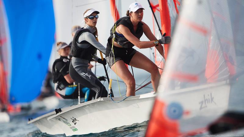 Hattie Rogers & Emily Covell photo copyright Paul Wyeth / RYA taken at Hayling Island Sailing Club and featuring the 29er class