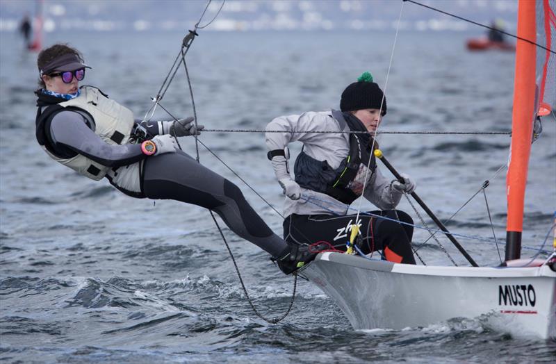 Fellows and Sturrock on day 4 at the 2017 Youth Nationals - photo © Marc Turner / RYA