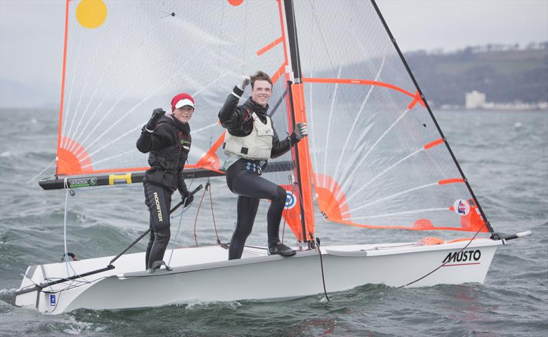 29ers during the 2017 RYA Youth Nationals in Largs photo copyright Marc Turner / RYA taken at Largs Sailing Club and featuring the 29er class