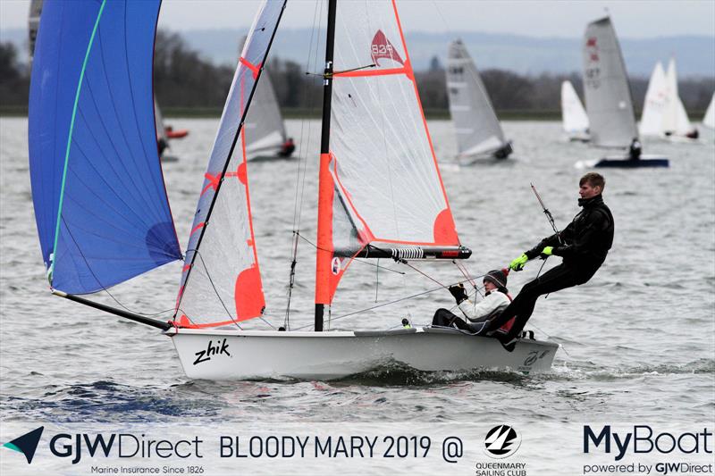 GJW Direct Bloody Mary 2019 photo copyright Mark Jardine taken at Queen Mary Sailing Club and featuring the 29er class
