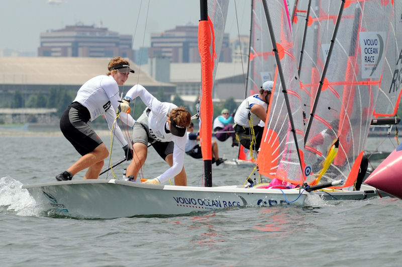 Henry Lloyd Williams and Sam Batten at the Volvo Youth Sailing ISAF Worlds photo copyright Dave Kneale / Volvo Ocean Race taken at  and featuring the 29er class