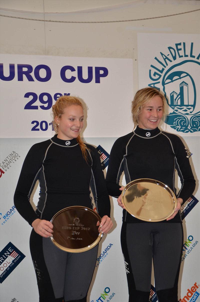 29er Euro Cup at Lake Garda ladies winners, Vikki Payne & Stephanie Orton photo copyright Fraglia Vela Riva taken at Fraglia Vela Riva and featuring the 29er class
