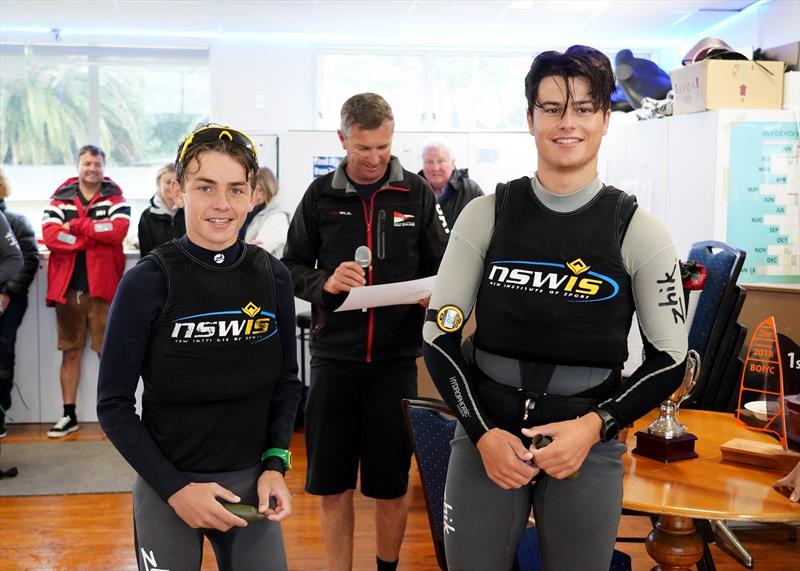 Overall winners Archie Cropley and Max Paul (AUS), NZ 29er Nationals, Bay of Islands Yacht Club, June, 2018 photo copyright Bay of Islands Yacht Club taken at Bay of Islands Yacht Club and featuring the 29er class