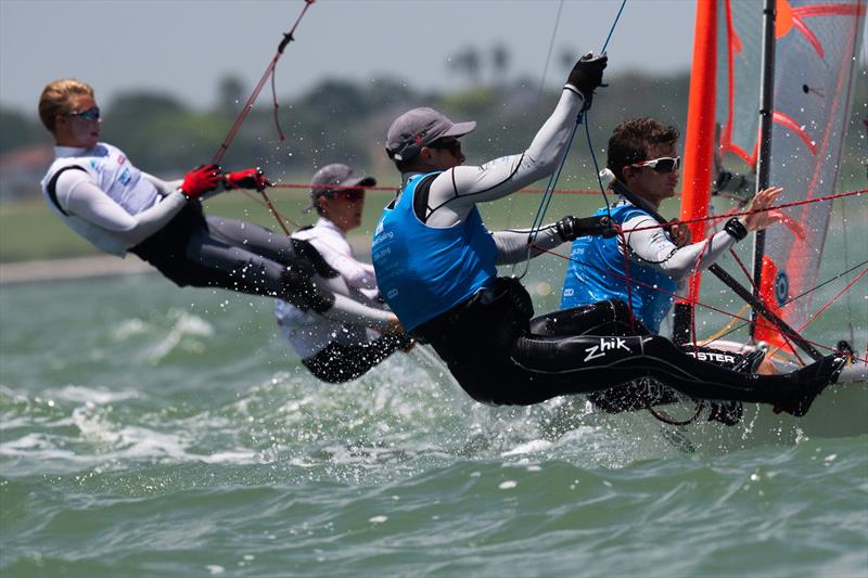 Mens 29er - Day 3 of the Youth Sailing World Championships in Corpus Christi, Texas photo copyright Jen Edney / World Sailing taken at  and featuring the 29er class