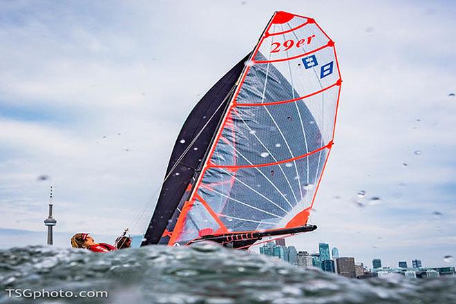 2018 Youth Championships photo copyright TSG Photo.com taken at Royal Canadian Yacht Club and featuring the 29er class