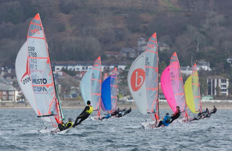 29er Fleet downwind - 2788, Freddie Peters, Elliott Wells, HISC, 29er Boy - Day 4 - 2018 UK Youth Nationals - photo © Marc Turner / RYA