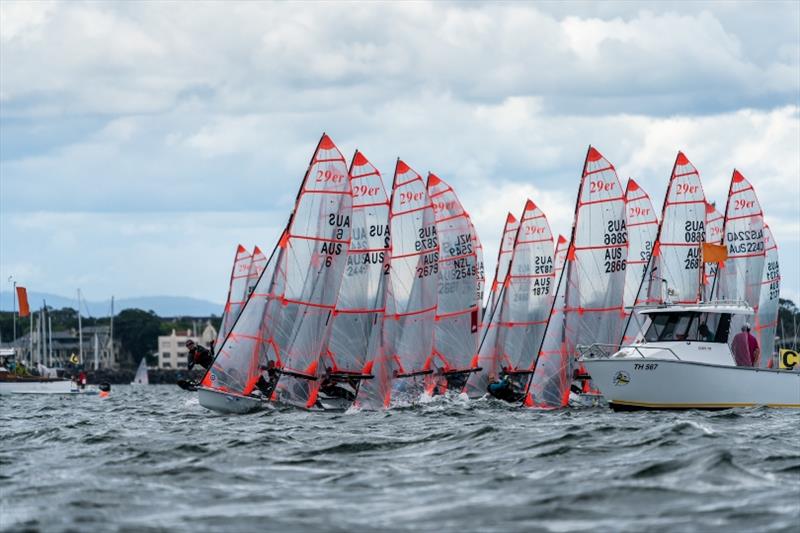 29er fleet - 2018 Sail Melbourne International, Day 4 - photo © Beau Outteridge