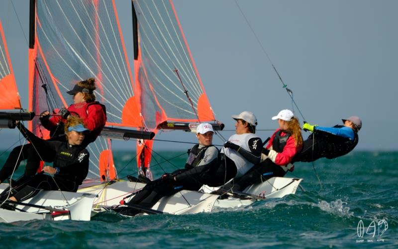 Day 2 - 2019 Musto Queensland Youth Regatta photo copyright Mitchell Pearson / SurfSailKite taken at Royal Queensland Yacht Squadron and featuring the 29er class