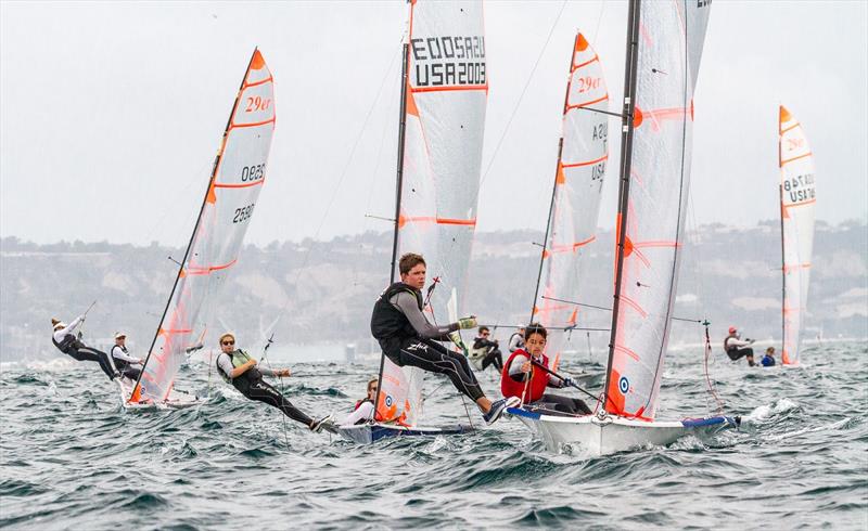2018 San Diego Olympic Classes Regatta photo copyright Cynthia Sinclair taken at San Diego Yacht Club and featuring the 29er class