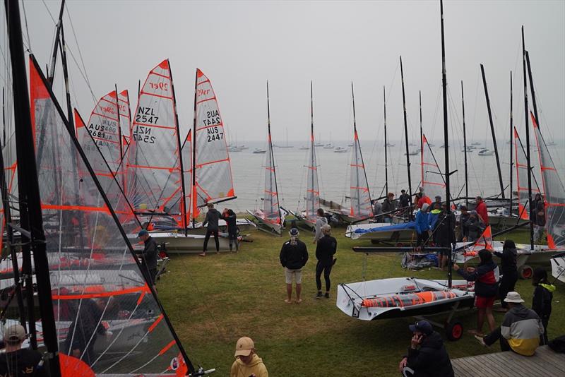 There has been low visibility at the Blairgowrie Yacht Squadron this week for the 2020 Australian 29er Nationals photo copyright Jordan Roberts taken at Blairgowrie Yacht Squadron and featuring the 29er class