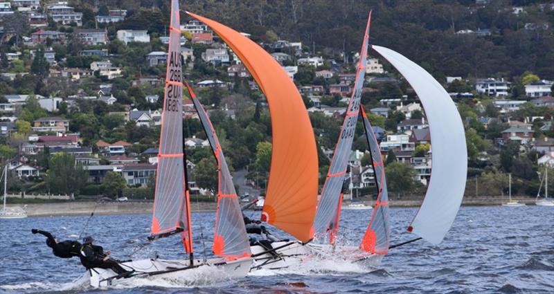 Royal Yacht Club of Tasmania Showdown Regatta photo copyright Jane Austin taken at Royal Yacht Club of Tasmania and featuring the 29er class