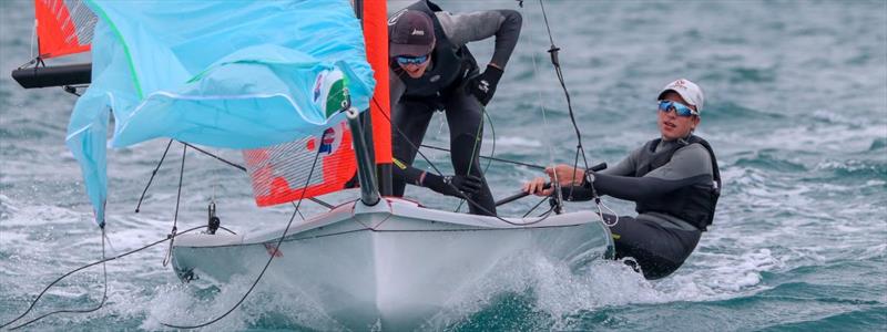 Brayden Hamilton and Seb Menzies won the Barkers 29er NZ Nationals at Murrays Bay SC - June 2021 photo copyright Yachting NZ taken at Murrays Bay Sailing Club and featuring the 29er class