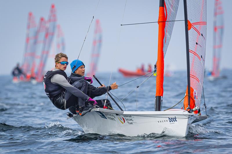In perfect light wind trim, Carl Krause and Max Georgi (Rostock) sailed to fifth place - photo © Sascha Klahn