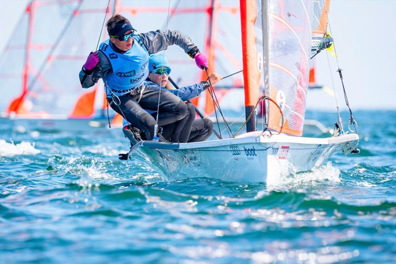 Silver in the 29er Euro Cup went to Carl Krause and Max Georgi from Rostock at Kieler Woche photo copyright Sascha Klahn / Kieler Woche  taken at Kieler Yacht Club and featuring the 29er class