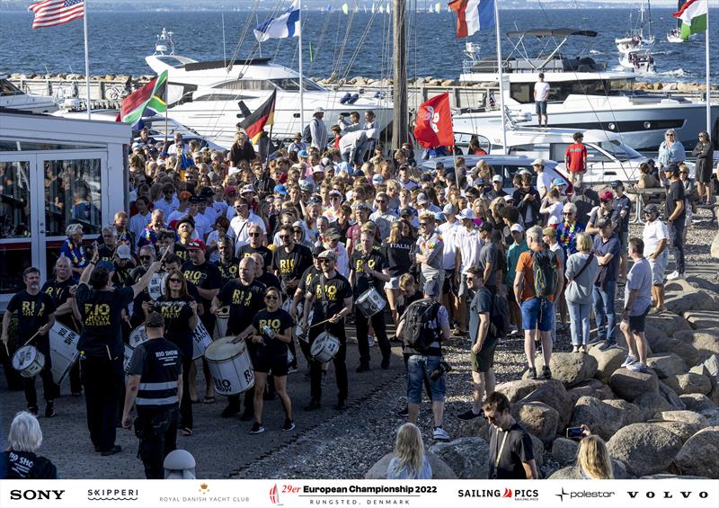 29er European Championship Opening Ceremony in Rungsted, Denmark photo copyright Mogens Hansen taken at Royal Danish Yacht Club and featuring the 29er class