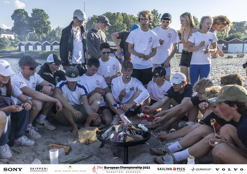 29er European Championship Opening Ceremony in Rungsted, Denmark photo copyright Mogens Hansen taken at Royal Danish Yacht Club and featuring the 29er class