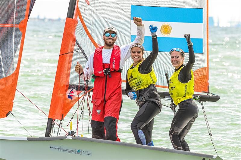 Female 29er gold to Amparo Stupenengo Pefaur and Julia Pantin (ARG) at the Allianz Youth World Sailing Championships photo copyright Sailing Energy / World Sailing taken at  and featuring the 29er class