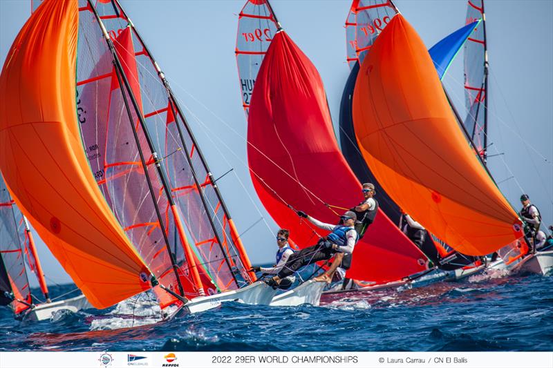 29er World Championship 2022 day 2 photo copyright Laura Carrau taken at Club Nautico El Balis and featuring the 29er class